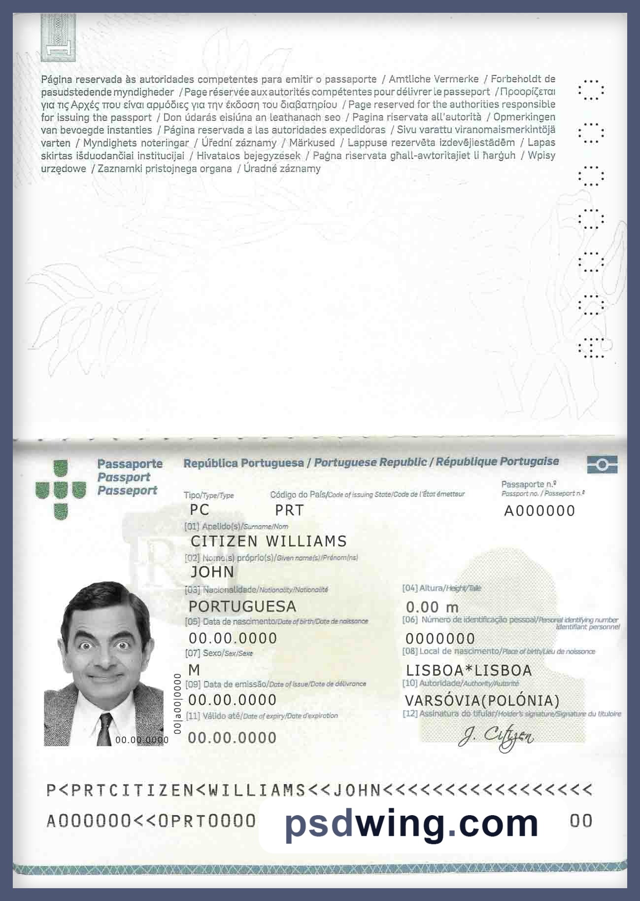 Portugal Passport 2006-2017